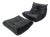 Set of French Togo Lounge Chair and Ottoman in Black Leather attributed to Michel Ducaroy for Ligne Roset, 1970s For Sale