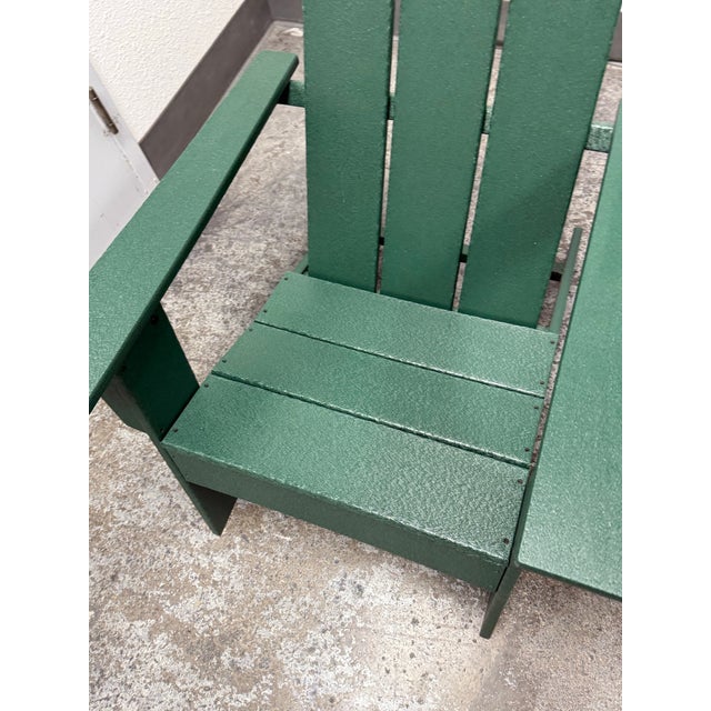 Green Polywood Modern Adirondack Chairs, Pair For Sale - Image 8 of 12