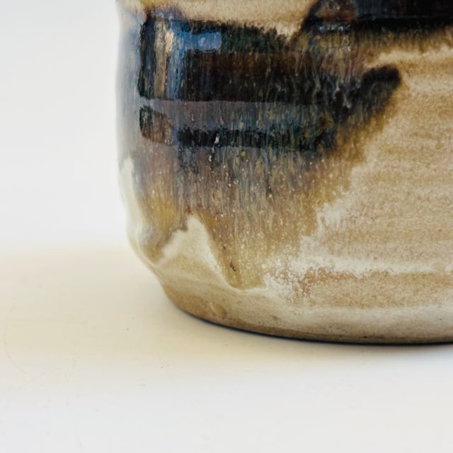 Vintage Drip Glaze Studio Pottery Planter by Ken McElroy of Benicia, Ca, - Signed For Sale In San Francisco - Image 6 of 9