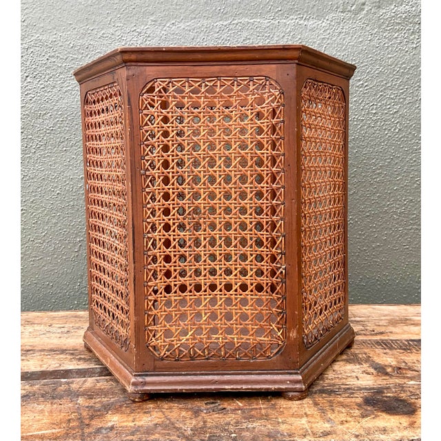 Brown Vintage Two Drawer Wooden Storage Box For Sale - Image 8 of 12