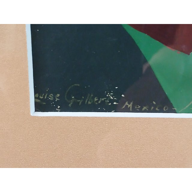 Louise Gilbert 1934 Mexico Pair of Exotic Oils on Paper For Sale - Image 4 of 5