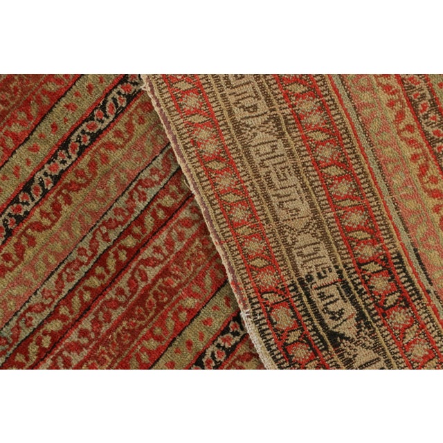 This 4x6 antique Persian Senneh rug is a very special curation of Moharamati design—made with hand-knotted wool circa...