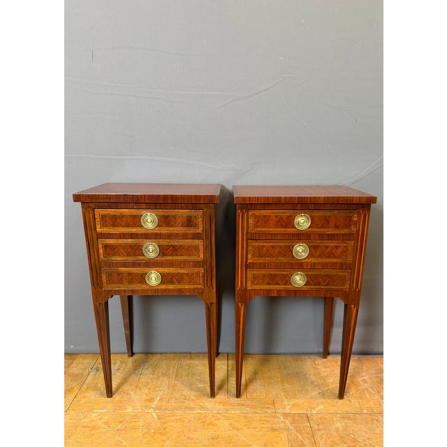 Louis XVI Style Bedside Tables, 1920s, Set of 2 For Sale - Image 9 of 9