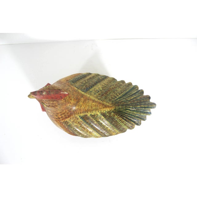 Paper Vintage Paper Maché Chicken Rooster Box For Sale - Image 7 of 10