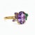 Modern Purple Amethyst Multicolor Ring in 14k Gold, Size 7.5 For Sale - Image 3 of 11