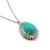 Persian Turquoise Diamond Pendant With Chain 17" 14k WG 9.9 TCW Certified For Sale - Image 4 of 18