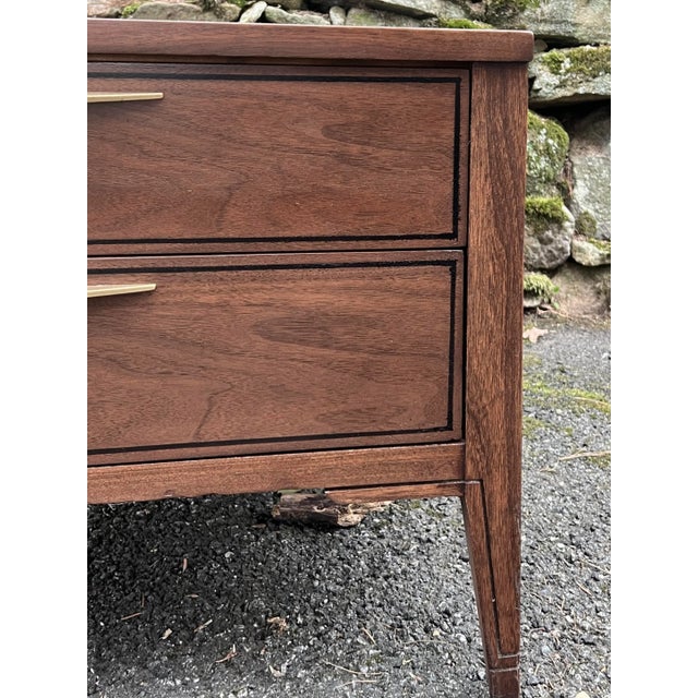 Newly Refinished Oversized Mid Century Two Drawer Side Tables