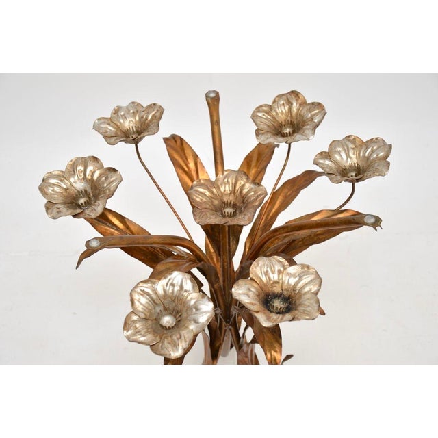 Metal Vintage Gilt Metal and Glass Coffee Table from Hans Kogl, 1960s For Sale - Image 7 of 10