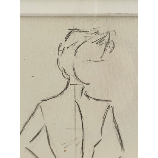 Black Berthe Duquaine, Sketches, 1951, Pencil on Paper, Framed For Sale - Image 8 of 18
