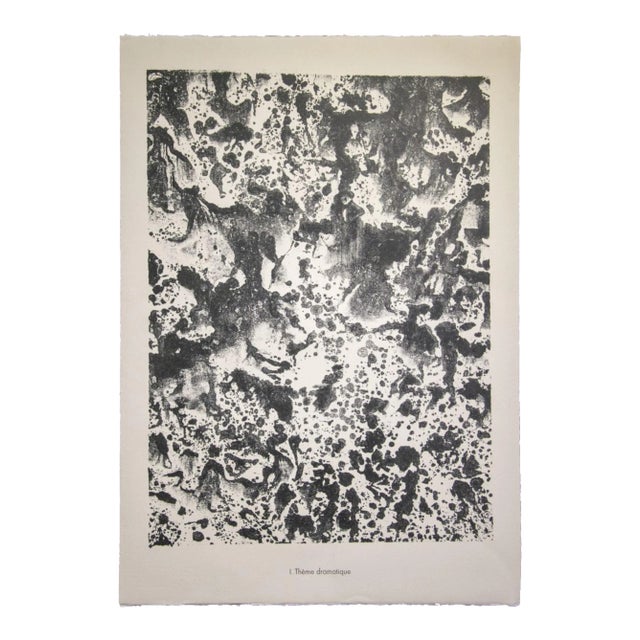 Jean Dubuffet, Dramatic Theme, Lithograph, 1959 For Sale