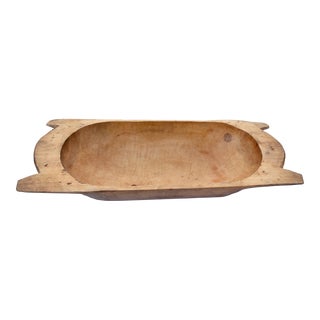 Antique Hand-Hewn Fruitwood Trog or Dough Bowl For Sale