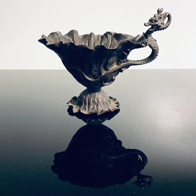 Late 19th Century Japanese Meiji Period Bronze Dragon Ikebana Vessel For Sale - Image 4 of 5