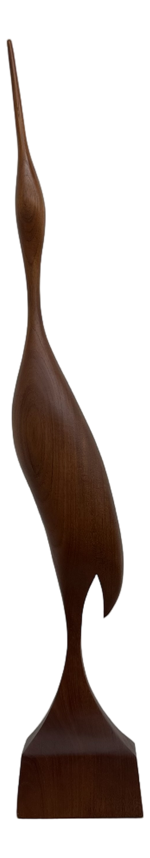Mid-Century Teak Crane Figurine, 1960s
