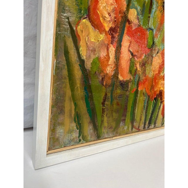 Large Mid Century Still Life of Flowers Signed Metz For Sale In New York - Image 6 of 12