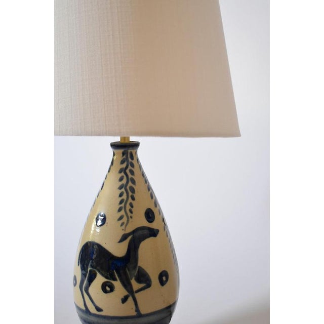 Doe Pattern Primavera Ceramic Lamp, 1930s For Sale - Image 4 of 5