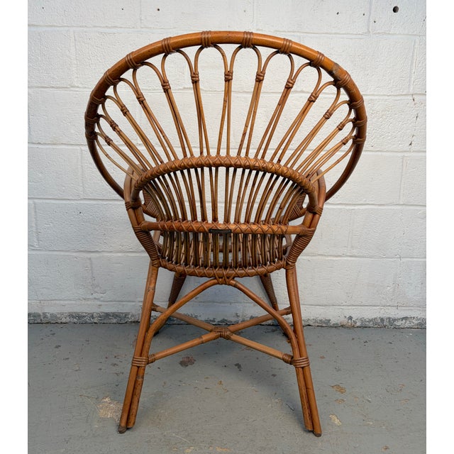 Vintage Bamboo and Rattan Lounge Chair For Sale - Image 9 of 14