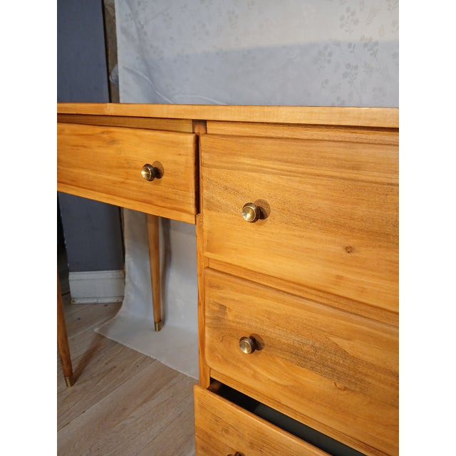 Vintage Mid-Century Modern Solid Birch "Roomates" Writing Desk by Baumritter (Ethan Allen) For Sale - Image 17 of 18