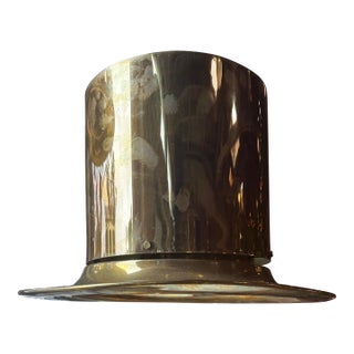 Mid-Century Modern Italian Brass Hat Pendant 1950 For Sale