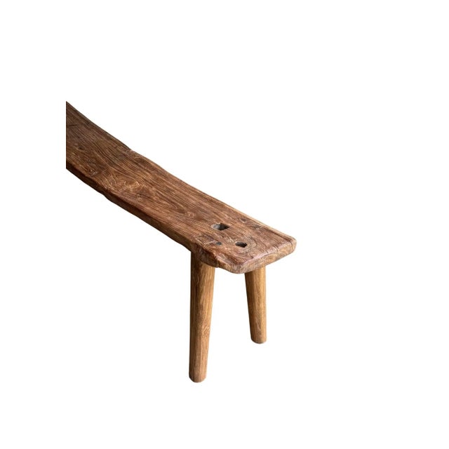 Modern Organic Sculptural Teak Wood Bench For Sale - Image 4 of 10