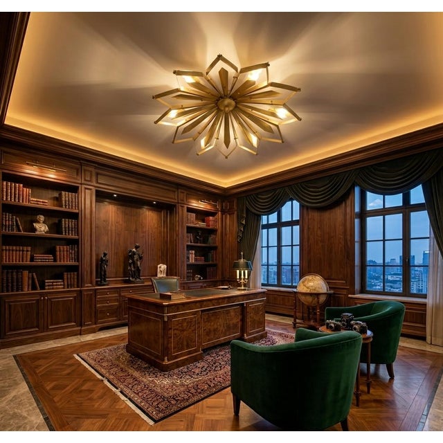21st Century Dahlia Flush Mount by Fabio Ltd For Sale - Image 9 of 9