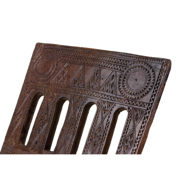 Carved Wooden Folding Easel, North Africa, 20th Century For Sale - Image 3 of 9