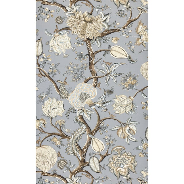 The House of Scalamandré Pondicherry Wallcovering, Baby Blue For Sale
