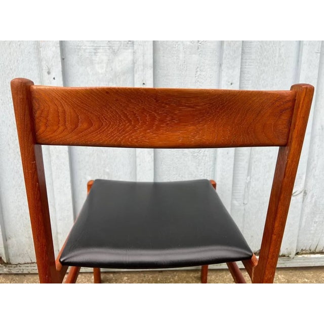 Pair of Mid Century Modern Danish Teak Dining Side Chairs For Sale In Washington DC - Image 6 of 13
