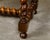 French 19th Century Barley Twist Stool with Finial and Custom Linen Upholstery For Sale - Image 12 of 12