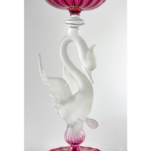 1980s Murano Glass Cake Stand by La Murrina, Italy, 1980s For Sale - Image 5 of 6