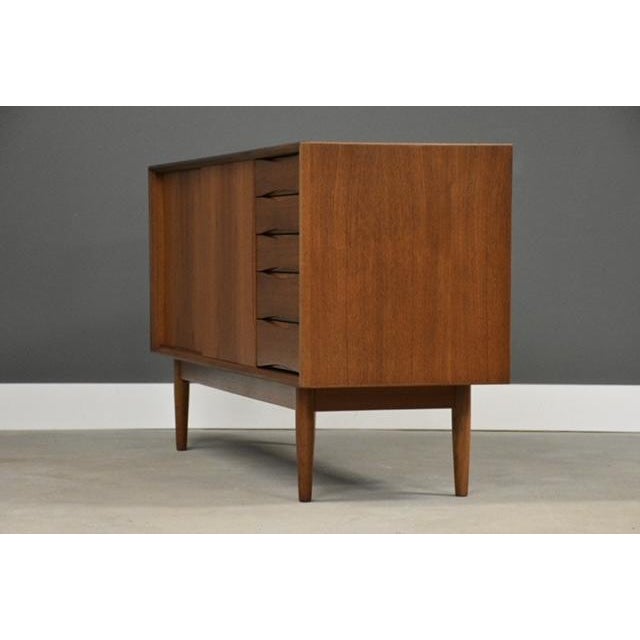 Arne Vodder 1960s Swedish Modern Teak 57” Credenza For Sale - Image 4 of 12