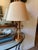 Vintage rattan/bamboo style table lamp with sculptural wrapped reed detailing and organic modern silhouette. Beautiful...
