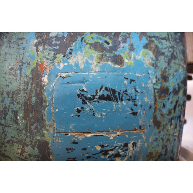 Wood Asian Wooden Painted Bell For Sale - Image 7 of 9