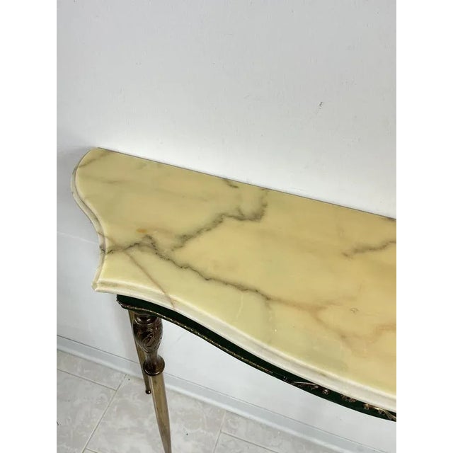 Metal Mid-Century Console and Mirror in the style of Paolo, Buffa 1960s, Set of 2 For Sale - Image 7 of 13