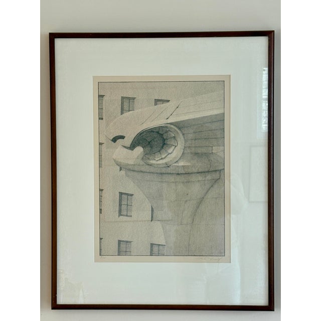 Set of Five Architectural Lithographs by American James Sundquist, 1976 For Sale In New York - Image 6 of 7