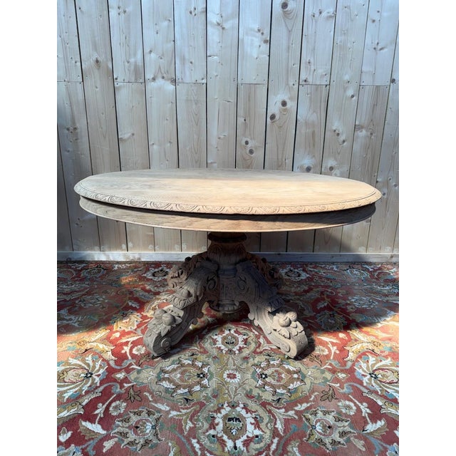Wood Napoleon Iii Oak Table For Sale - Image 7 of 7