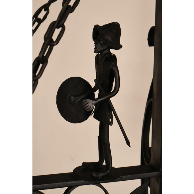Quality Hand Forged Spanish Revival Wrought Iron Chandelier For Sale - Image 18 of 18