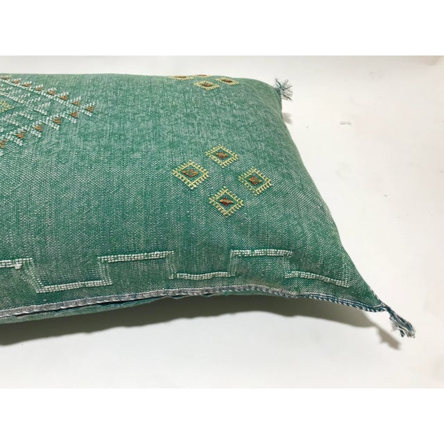 Art Deco Cactus Silk Pillow Cover For Sale - Image 3 of 8