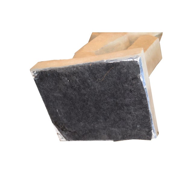 Modern Abstract Geometric Embracing Loving Couple Sculpture in Gray Plaster For Sale - Image 11 of 13