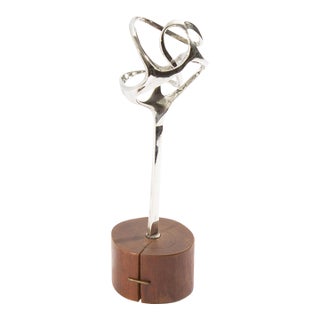 1963 Sterling Silver Abstract Sculpture by Ned Griner For Sale
