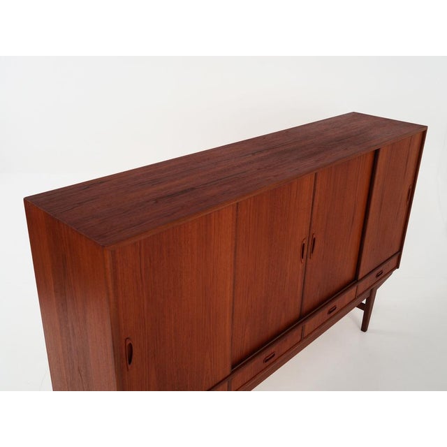 Orange Danish Teak Highboard, 1970s For Sale - Image 8 of 18