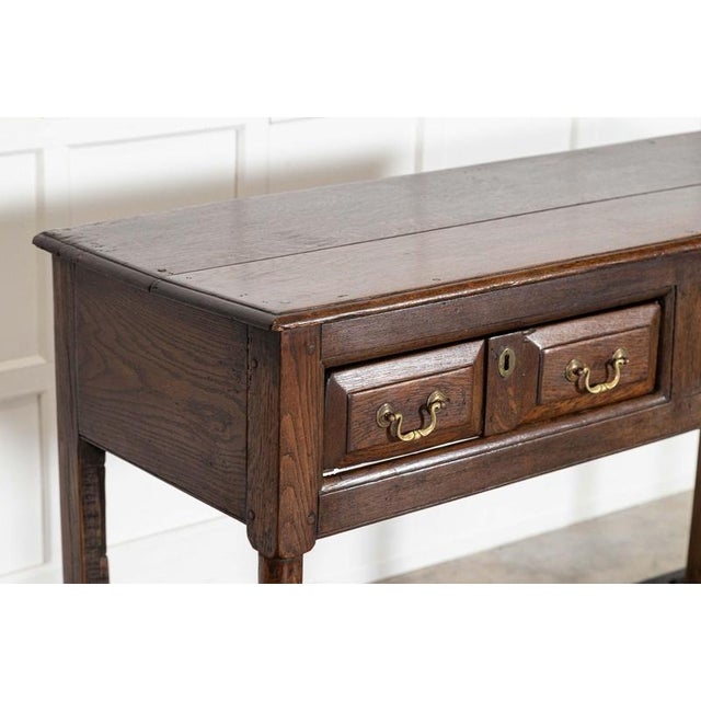 Circa 1800 george iii english vernacular oak dresser base w141.5 x d49.5 x h84 cm weight 20kg