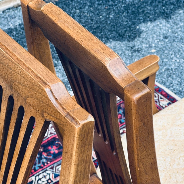 Mid-Century Statesville Chair Co. Dining Armchairs - a Pair For Sale - Image 9 of 12