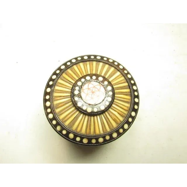 Rare Round Anglo Indian Porcupine Quill Box For Sale In San Francisco - Image 6 of 11