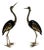 Pair of Brass Heron Sculptures For Sale