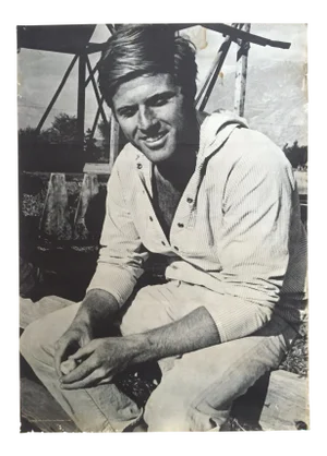 Vintage 1969 Robert Redford Collector's Movie Memorabilia Black & White Photo Poster