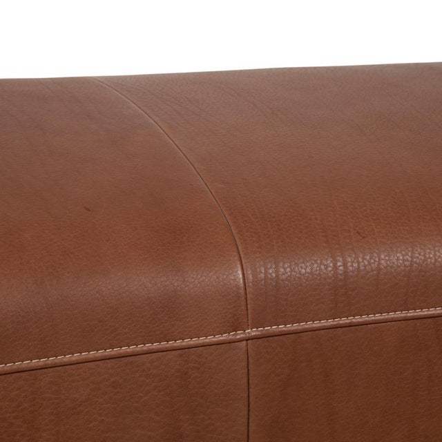 Koinor Norton Leather Stool Brown For Sale - Image 5 of 14