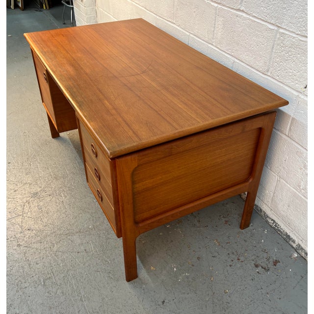 Mid 20th Century Mid-Century Teak Executive Desk by Art Furn of Denmark For Sale - Image 5 of 17
