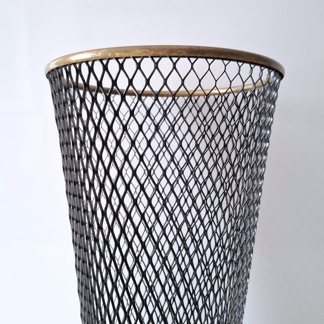 Vintage Round Umbrella Stand in the style of Mathieu Matégot, 1950s For Sale - Image 14 of 16