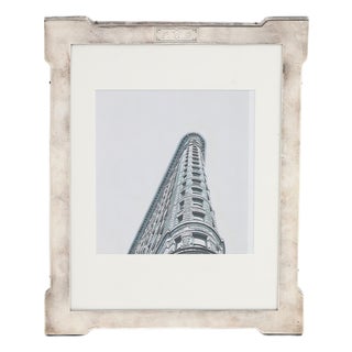 Vintage 20th Century Art Deco Style Sterling Silver Picture Frame For Sale