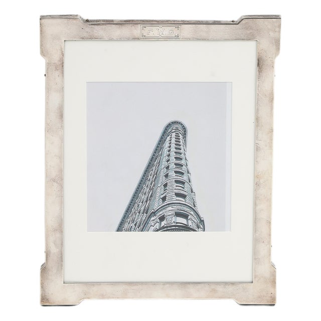 Vintage 20th Century Art Deco Style Sterling Silver Picture Frame For Sale